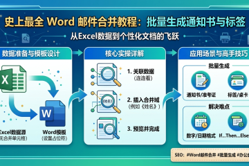 史上最全的Word邮件合并教程：批量生成通知书与标签